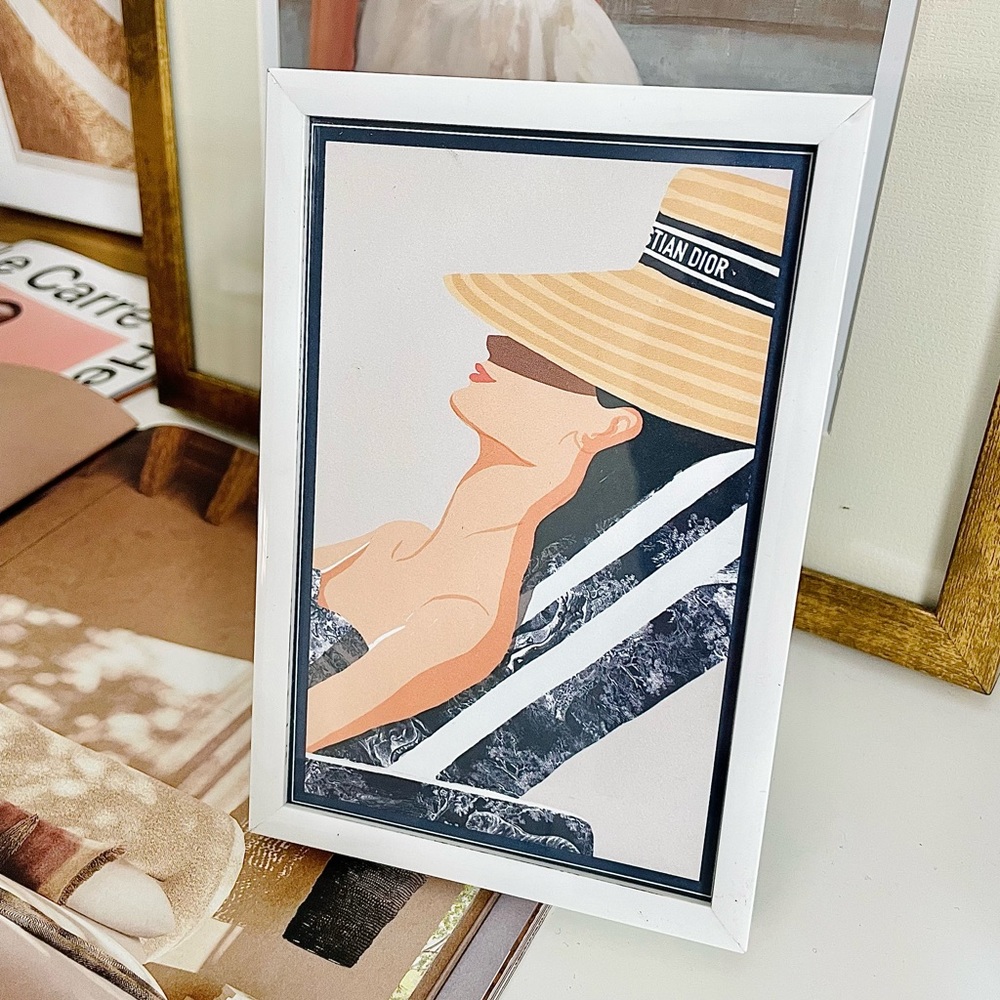 “Dior In Summer”‎ Postcard with White Frame
